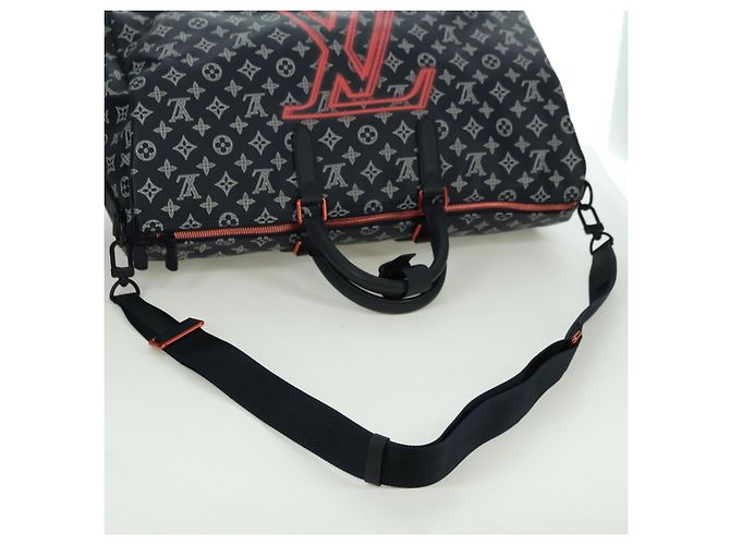 LOUIS VUITTON Borsa Keepall Bandoulière 50 Ink Up Side Down M43684 Auth BA11968SAM Monogramma - vista 8