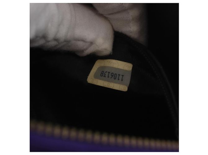 CHANEL Borsa a Mano Matelassé con Catena in Camoscio Viola Oro CC Auth YKZ821A D'oro Porpora - vista 21