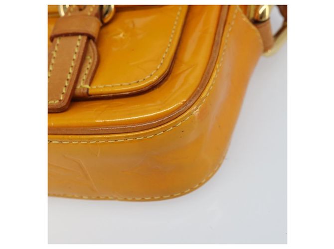 LOUIS VUITTON Borsa a spalla Monogram Vernis Christie PM Gialla M91110 Auth ka3499 Giallo - vista 14