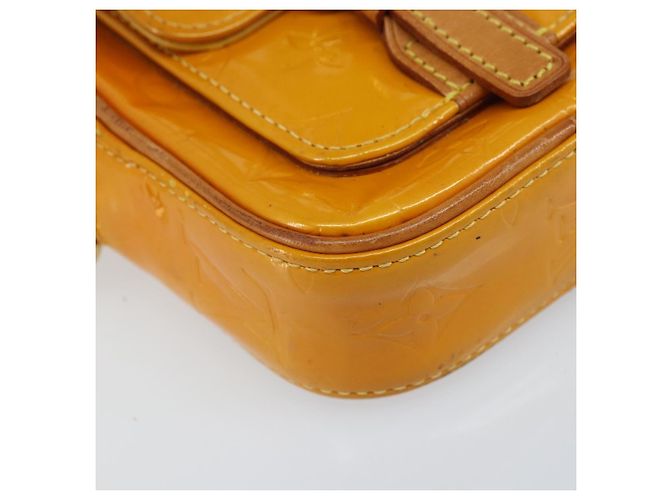 LOUIS VUITTON Borsa a spalla Monogram Vernis Christie PM Gialla M91110 Auth ka3499 Giallo - vista 15