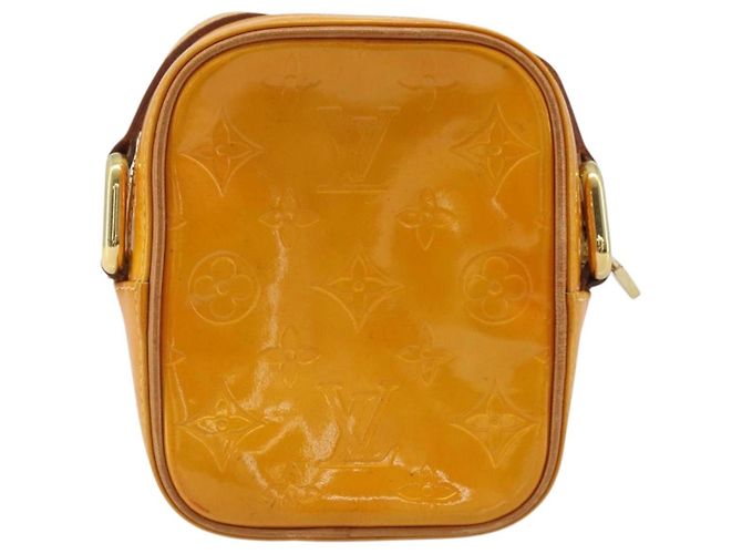 LOUIS VUITTON Borsa a spalla Monogram Vernis Christie PM Gialla M91110 Auth ka3499 Giallo - vista 2