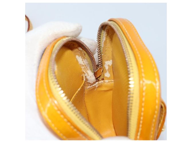 LOUIS VUITTON Borsa a spalla Monogram Vernis Christie PM Gialla M91110 Auth ka3499 Giallo - vista 20