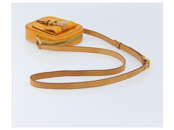 LOUIS VUITTON Borsa a spalla Monogram Vernis Christie PM Gialla M91110 Auth ka3499 Giallo - vista 7