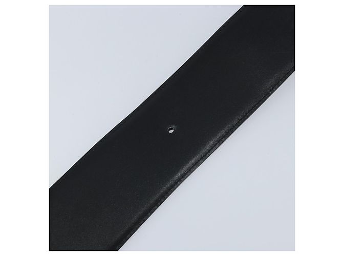 CINTURA CÉLINE Circle Pelle 34,3" Nero Oro Auth BAZ290A D'oro - vista 11