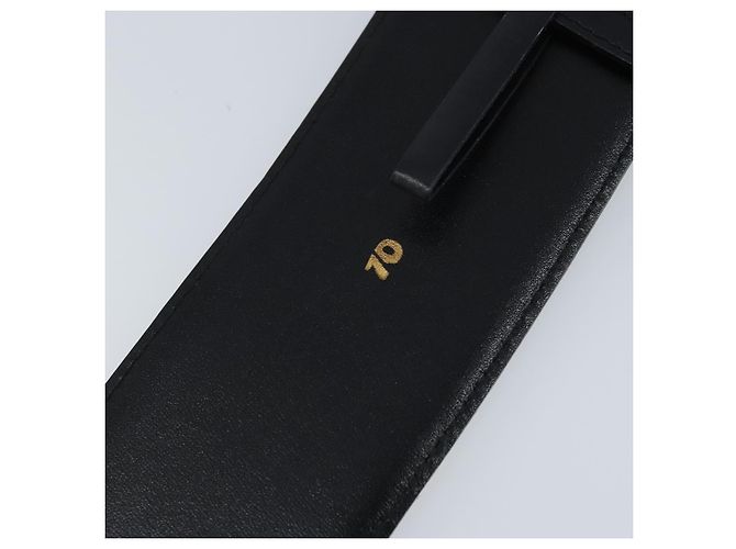 CINTURA CÉLINE Circle Pelle 34,3" Nero Oro Auth BAZ290A D'oro - vista 8