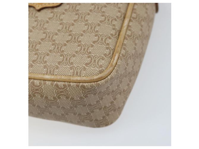 Céline Borsa a Spalla in Tela Macadam CELINE PVC Beige Oro Auth BA11820 D'oro - vista 10