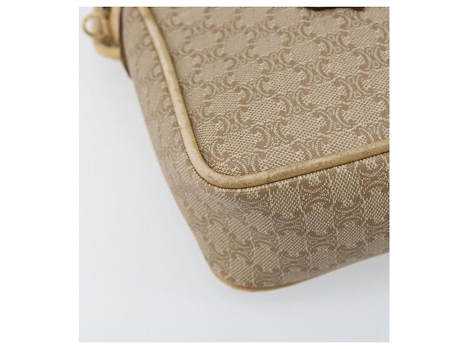 Céline Borsa a Spalla in Tela Macadam CELINE PVC Beige Oro Auth BA11820 D'oro - vista 11