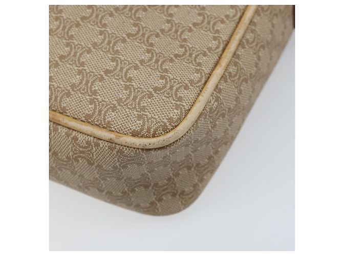 Céline Borsa a Spalla in Tela Macadam CELINE PVC Beige Oro Auth BA11820 D'oro - vista 12