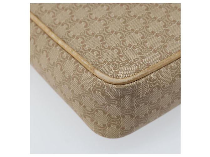 Céline Borsa a Spalla in Tela Macadam CELINE PVC Beige Oro Auth BA11820 D'oro - vista 13