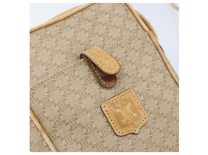 Céline Borsa a Spalla in Tela Macadam CELINE PVC Beige Oro Auth BA11820 D'oro - vista 14