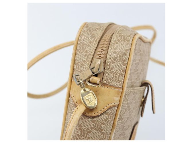 Céline Borsa a Spalla in Tela Macadam CELINE PVC Beige Oro Auth BA11820 D'oro - vista 15