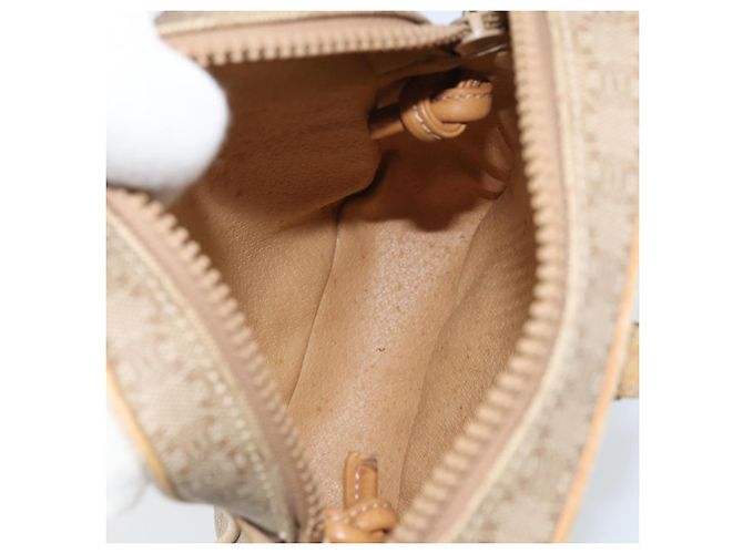 Céline Borsa a Spalla in Tela Macadam CELINE PVC Beige Oro Auth BA11820 D'oro - vista 17