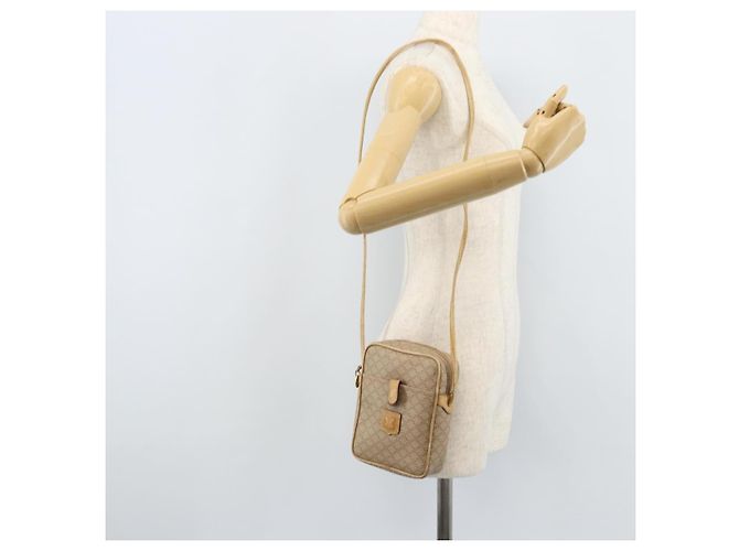 Céline Borsa a Spalla in Tela Macadam CELINE PVC Beige Oro Auth BA11820 D'oro - vista 23