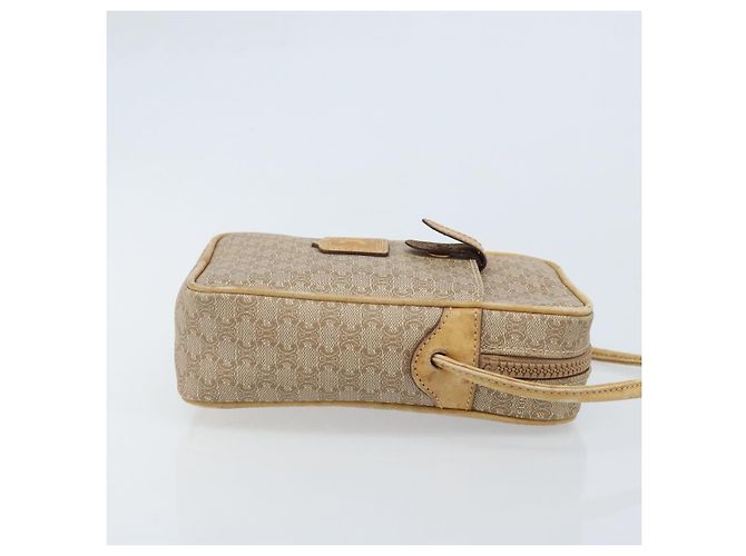 Céline Borsa a Spalla in Tela Macadam CELINE PVC Beige Oro Auth BA11820 D'oro - vista 4