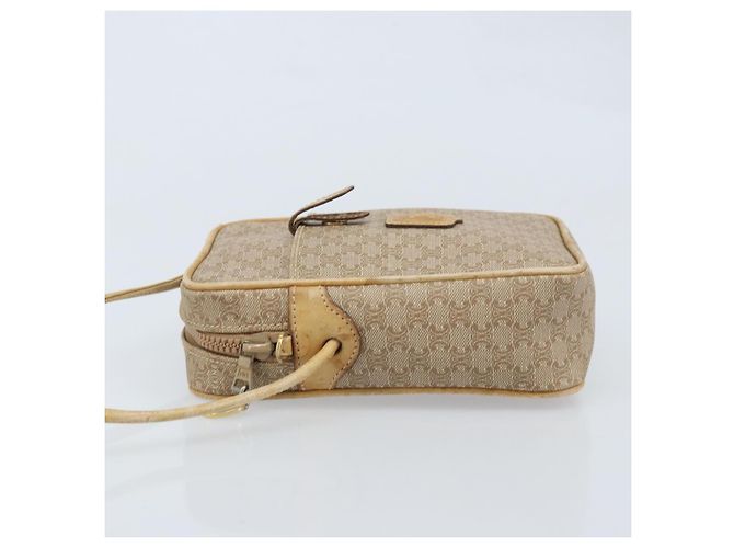 Céline Borsa a Spalla in Tela Macadam CELINE PVC Beige Oro Auth BA11820 D'oro - vista 5