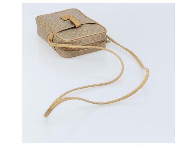 Céline Borsa a Spalla in Tela Macadam CELINE PVC Beige Oro Auth BA11820 D'oro - vista 7