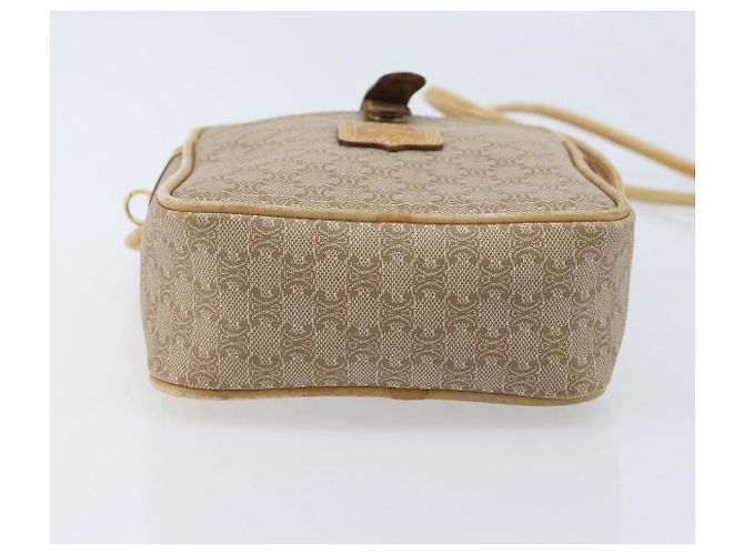 Céline Borsa a Spalla in Tela Macadam CELINE PVC Beige Oro Auth BA11820 D'oro - vista 9