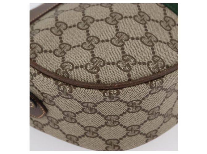 Borsa Sherry Line GG Supreme Web di GUCCI in PVC beige e oro 001 084 4001 Auth ki6580 D'oro - vista 10