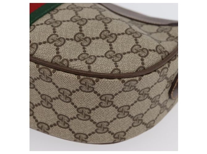 Borsa Sherry Line GG Supreme Web di GUCCI in PVC beige e oro 001 084 4001 Auth ki6580 D'oro - vista 13