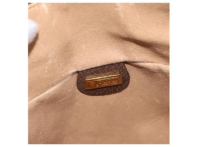 Borsa Sherry Line GG Supreme Web di GUCCI in PVC beige e oro 001 084 4001 Auth ki6580 D'oro - vista 16