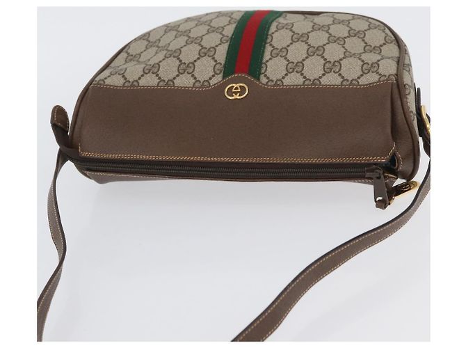 Borsa Sherry Line GG Supreme Web di GUCCI in PVC beige e oro 001 084 4001 Auth ki6580 D'oro - vista 6