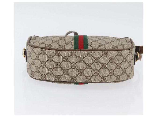 Borsa Sherry Line GG Supreme Web di GUCCI in PVC beige e oro 001 084 4001 Auth ki6580 D'oro - vista 9
