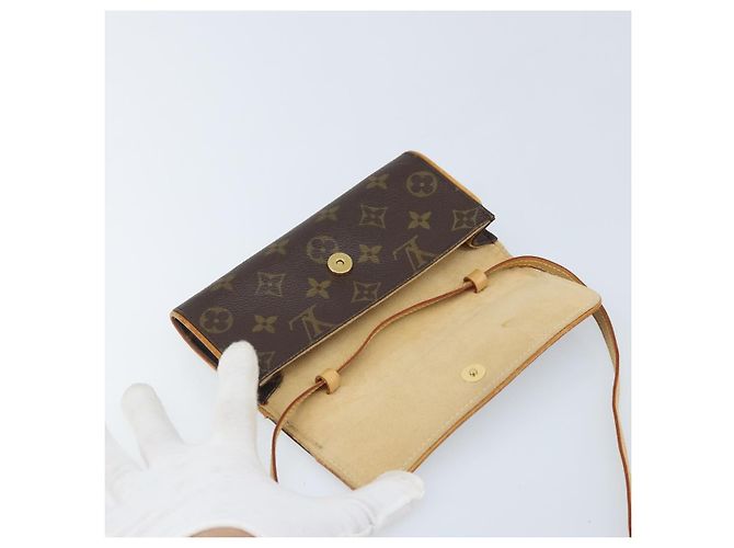 LOUIS VUITTON Monogram Pochette Twin PM Bolsa de Hombro M51854 LV Auth ka3535 Monograma - vista 10
