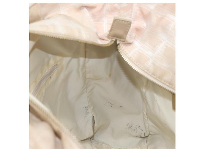 CHANEL Nuova Borsa Tote da Viaggio Nylon Beige Oro CC Auth BA11779 D'oro - vista 20
