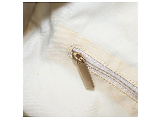 CHANEL Nuova Borsa Tote da Viaggio Nylon Beige Oro CC Auth BA11779 D'oro - vista 21
