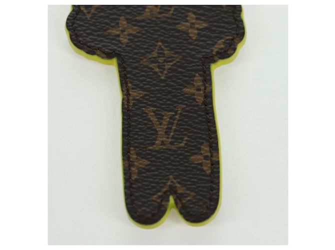 LOUIS VUITTON Monogram Portachiavi LV Scarecrow Charm Giallo MP2922 Auth BAZ470M Monogramma - vista 7