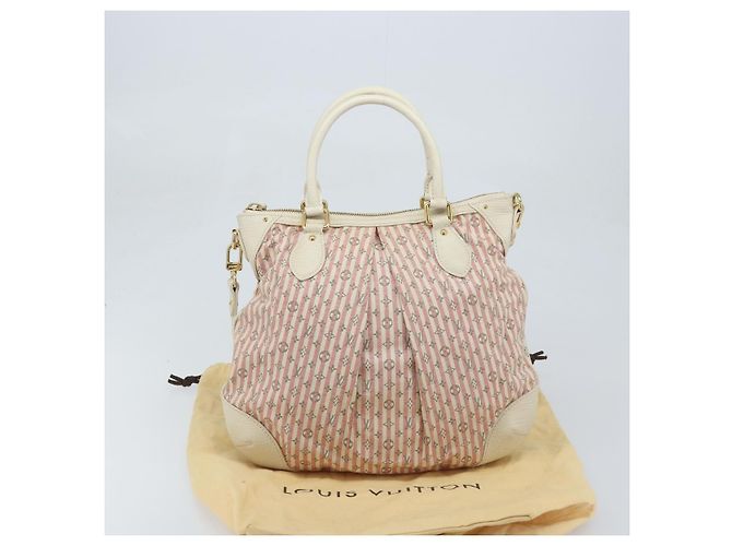 LOUIS VUITTON Mini Lin Croisette Marina PM Borsa Rosa Bianca M95495 LV Auth ARZ743V Bianco - vista 12