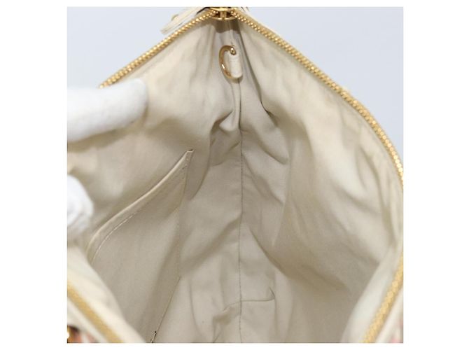 LOUIS VUITTON Mini Lin Croisette Marina PM Borsa Rosa Bianca M95495 LV Auth ARZ743V Bianco - vista 21