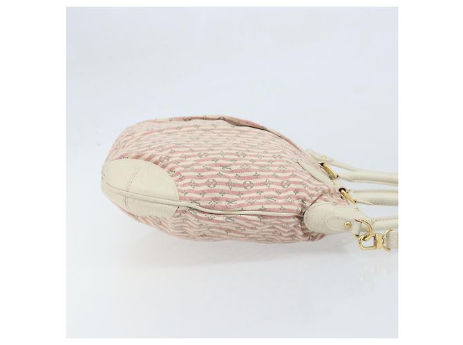 LOUIS VUITTON Mini Lin Croisette Marina PM Borsa Rosa Bianca M95495 LV Auth ARZ743V Bianco - vista 3
