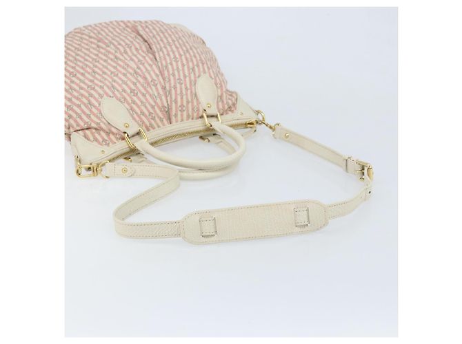 LOUIS VUITTON Mini Lin Croisette Marina PM Borsa Rosa Bianca M95495 LV Auth ARZ743V Bianco - vista 8