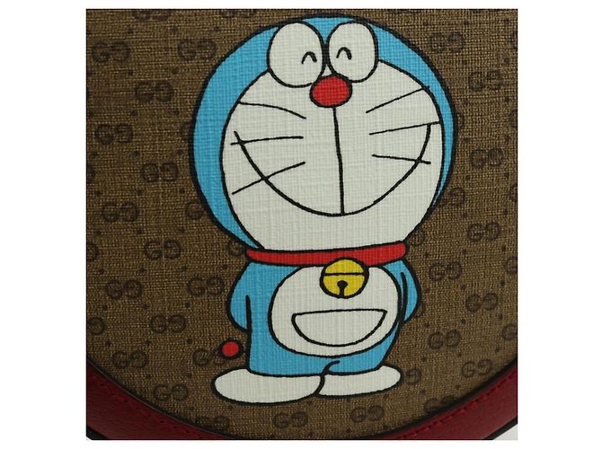 Borsa PVC Beige GUCCI Micro GG Supreme Doraemon x Fujiko-Pro 625216 Auth BAZ631SM D'oro - vista 14