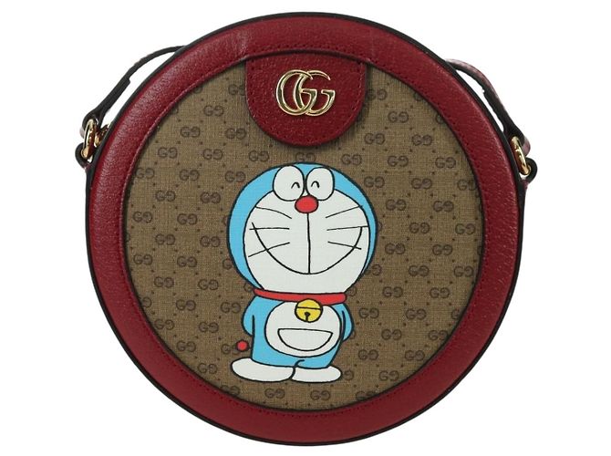 Borsa PVC Beige GUCCI Micro GG Supreme Doraemon x Fujiko-Pro 625216 Auth BAZ631SM D'oro - vista 2