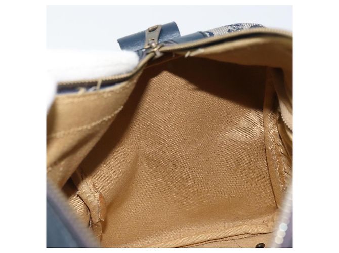 Céline Borsa a mano Celine C Sulky in tela blu navy e oro Auth 174475 D'oro - vista 17