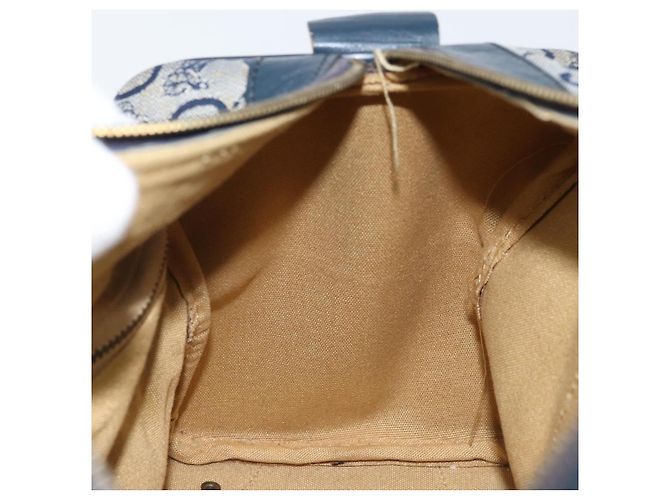 Céline Borsa a mano Celine C Sulky in tela blu navy e oro Auth 174475 D'oro - vista 18