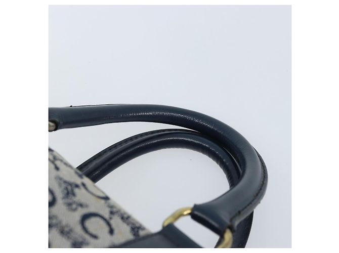 Céline Borsa a mano Celine C Sulky in tela blu navy e oro Auth 174475 D'oro - vista 8
