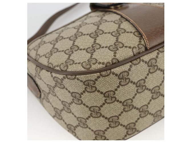 Borsa Sherry Line GG Supreme Web di GUCCI in PVC beige e oro 89 02 032 Auth BAZ577 D'oro - vista 11