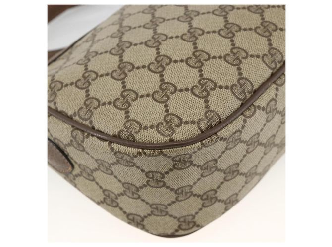 Borsa Sherry Line GG Supreme Web di GUCCI in PVC beige e oro 89 02 032 Auth BAZ577 D'oro - vista 13