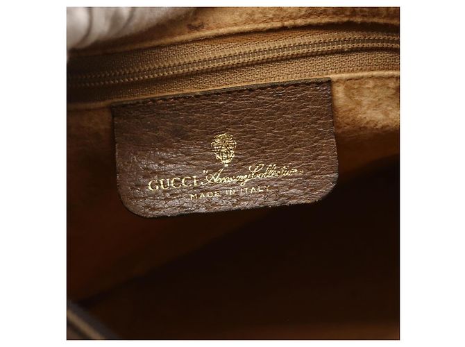 Borsa Sherry Line GG Supreme Web di GUCCI in PVC beige e oro 89 02 032 Auth BAZ577 D'oro - vista 15
