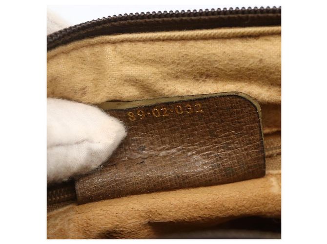 Borsa Sherry Line GG Supreme Web di GUCCI in PVC beige e oro 89 02 032 Auth BAZ577 D'oro - vista 22