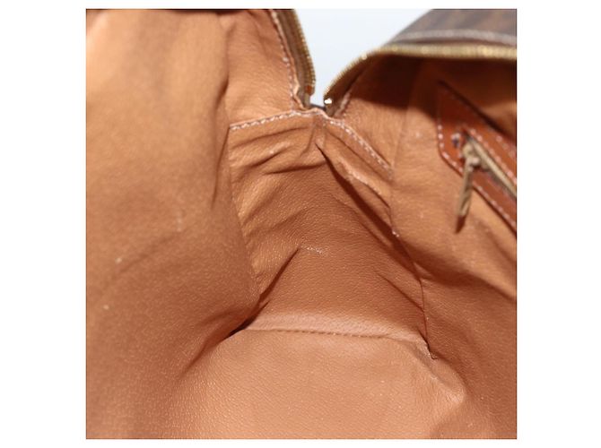 Céline Borsa a mano in tela Macadam CELINE in pelle PVC marrone oro Auth ARZ837 D'oro - vista 19
