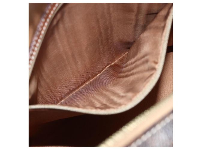 Céline Borsa a mano in tela Macadam CELINE in pelle PVC marrone oro Auth ARZ837 D'oro - vista 21