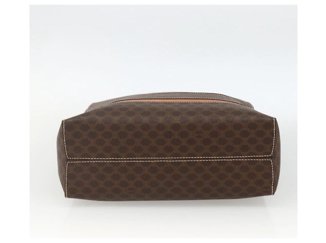 Céline Borsa a mano in tela Macadam CELINE in pelle PVC marrone oro Auth ARZ837 D'oro - vista 9