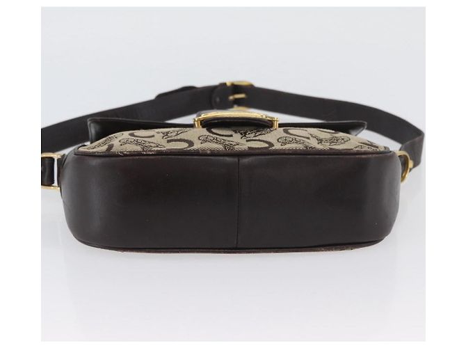 Céline Borsa a Spalla Celine C Sulky in Tela Beige Oro Auth 174468 D'oro - vista 10