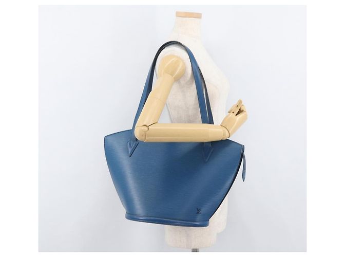 LOUIS VUITTON Borsa a Spalla Epi Saint Jacques Blu M52275 LV Auth BAZ408 - vista 22