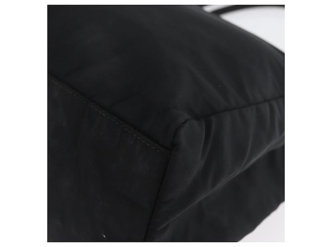 Prada Tote Bag aus schwarzem Nylon mit Silber authentisch am11121 - Ansicht 16