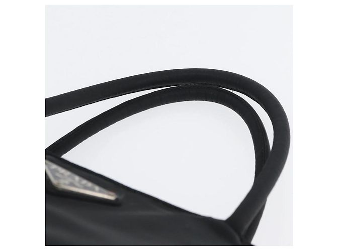 Prada Tote Bag aus schwarzem Nylon mit Silber authentisch am11121 - Ansicht 8